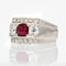 Bague 54 Bague rubis diamants art déco 58 Facettes 22-068