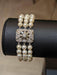 Bracelet Art Deco bracelet in pearls and diamond clasp 58 Facettes