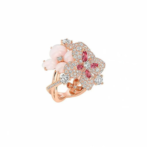 CHAUMET ring - Hortensia ring Pink gold Diamonds Opal Tourmalines Sapphires 58 Facettes 082477