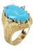 Bague 52 BAGUE MODERNE TUQUOISE ET DIAMANTS 58 Facettes 046851