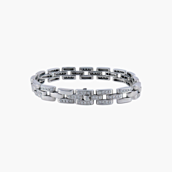 Bracelet Bracelet Or Blanc Diamants 58 Facettes