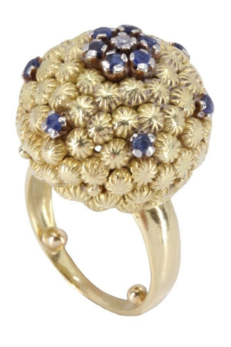 Bague 46 BAGUE BOULE SAPHIRS ET DIAMANT 58 Facettes 068541