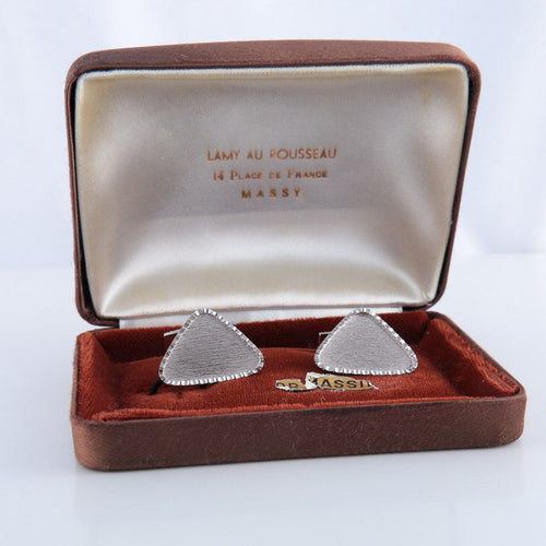 Boutons de manchette Boutons de manchette Triangles 58 Facettes JE142