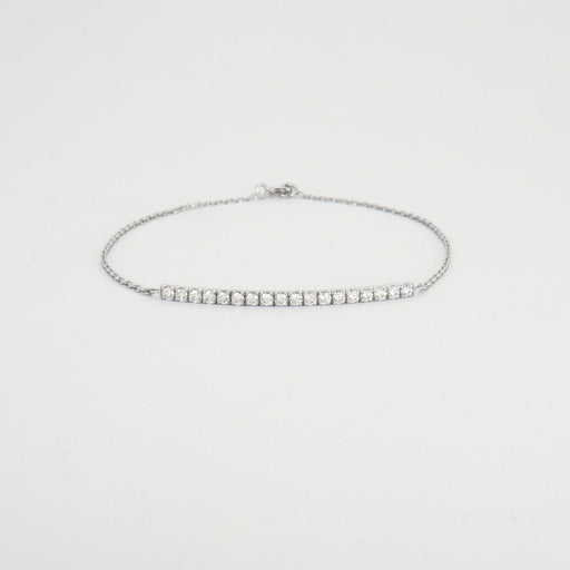 Bracelet Bracelet or blanc barrette de diamants 0.55ct 58 Facettes