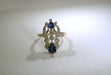 Ring Art Nouveau style ring Diamonds Sapphires 58 Facettes