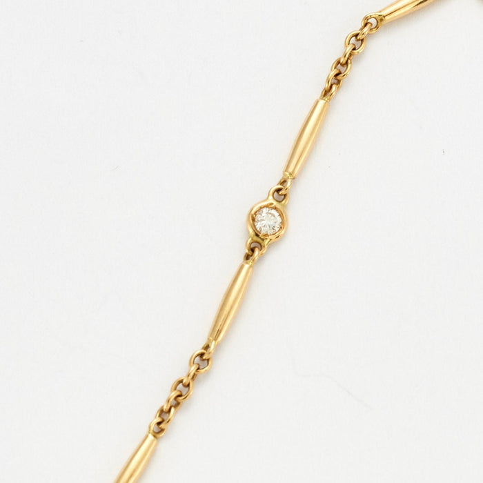 Bracelet CARTIER - Bracelet chaine or jaune et diamants 58 Facettes