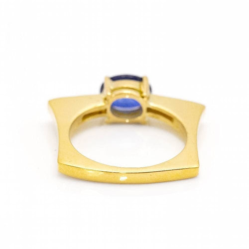 Bague 55 KLASH ring in yellow gold, sapphire and diamonds 58 Facettes D360264JE