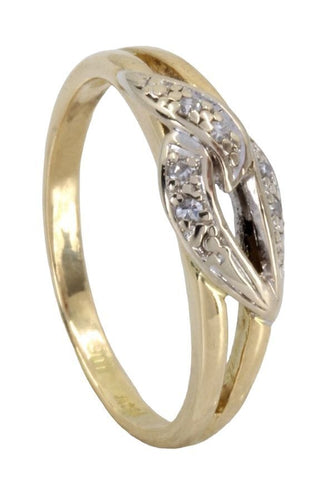 Bague BAGUE MODERNE ENTRELACÉE DIAMANTS 58 Facettes 056391