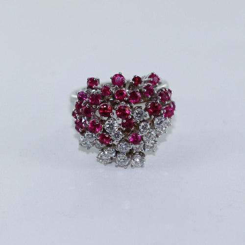 Bague Bague jupe rubis et diamants 58 Facettes