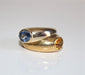 POIRAY ring - Double bangle ring in white gold and yellow gold with sapphires 58 Facettes 393