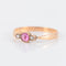 Bague 54.5 Bague or rose, rubis, diamants 58 Facettes P5L15