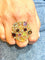 Bague 58 Bague Champignon Or jaune Pierres fines 58 Facettes