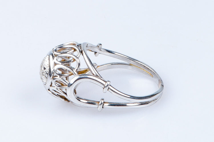 Bague 60 Bague 7 diamants en or blanc 58 Facettes BGANCDT7000-55