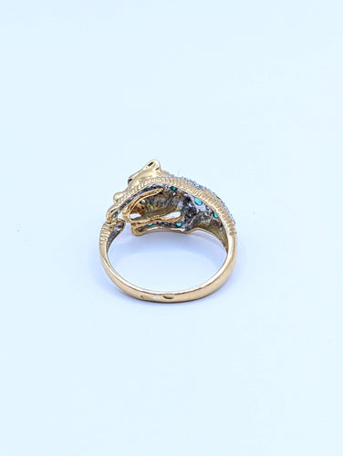 Bague Bague Panthère Emeraudes Diamants 58 Facettes