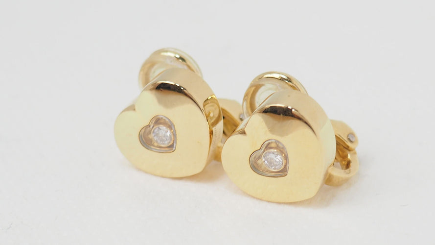 Boucles d'oreilles CHOPARD - Boucles d'oreilles Happy Diamonds Or Diamant 58 Facettes 30070
