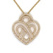 Poiray Necklace - “Intertwined Heart” Pendant Necklace Large Model Yellow Gold Diamonds 58 Facettes PO-PEND-01