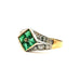 Ring 50 Art Deco diamond and emerald ring 58 Facettes 3712