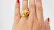 Bague Bague tête de bélier en or jaune et rubis 58 Facettes 31325