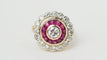 Bague 54 Bague entourage Rubis Diamants 58 Facettes 32432