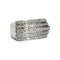 Bague 53 Bague en or blanc, pavage diamants 58 Facettes 1-1245/2