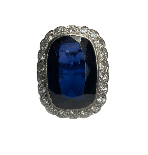 Bague 56 BAGUE SAPHIRS DIAMANTS 58 Facettes