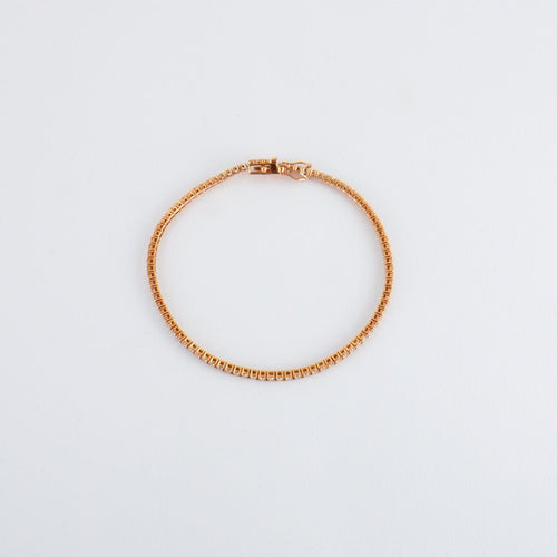 Bracelet Bracelet Rivière de diamants or rose 58 Facettes