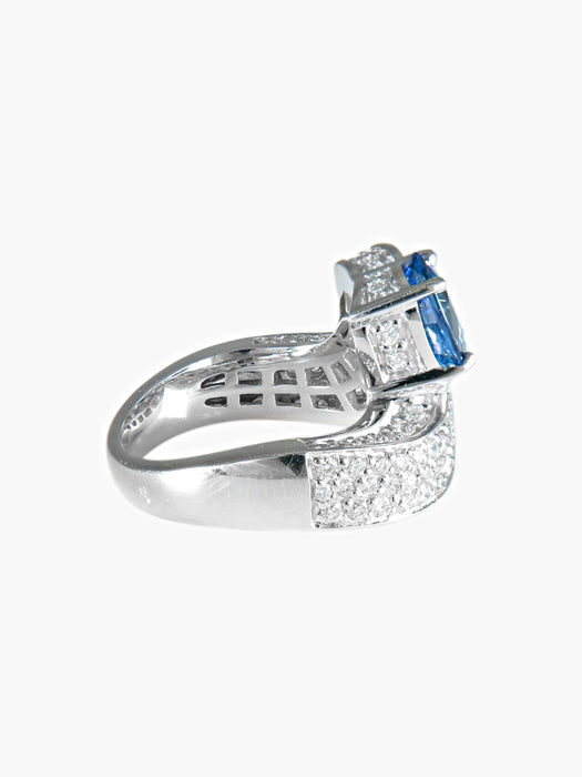 Bague 52 Bague Saphir et Diamants 58 Facettes