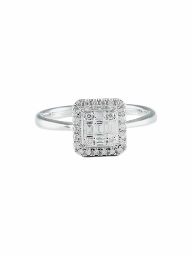 Bague Bague Carrée Diamants 58 Facettes