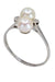 Ring 64 You and me ring in white gold, pearls and diamonds 58 Facettes 061741