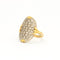 Bague 58 Bague Ovale pavage Diamants 58 Facettes