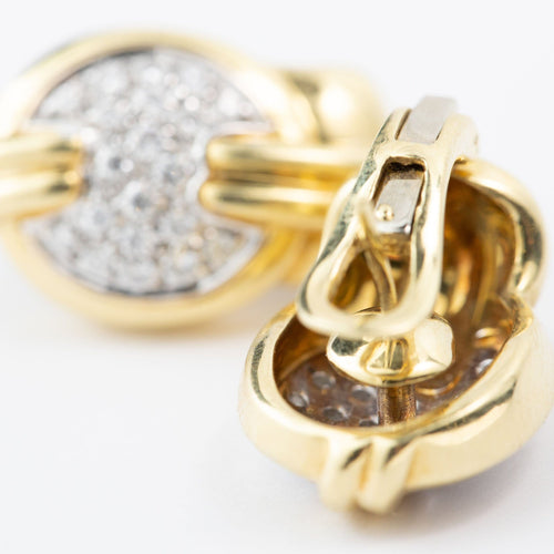 Boucles d'oreilles 18kt gold and diamonds earrings 58 Facettes