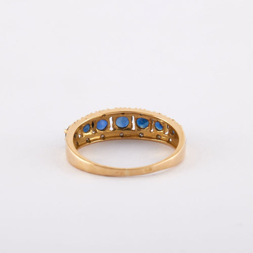 Bague 53 Bague Jarretière Saphirs 58 Facettes JE504