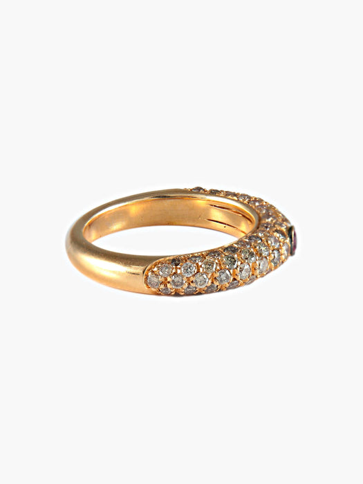 Bague 52 Bague Rubis Diamants champagne 58 Facettes