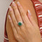 Bague 53 BAGUE ART DÉCO EMERAUDE 58 Facettes