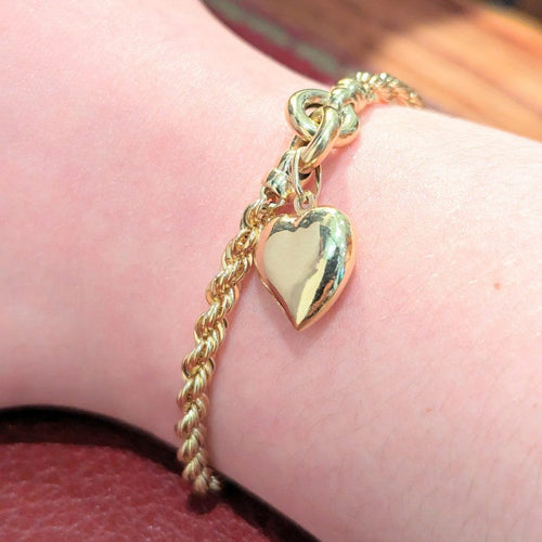 Bracelet BRACELET COEUR EN OR JAUNE 58 Facettes