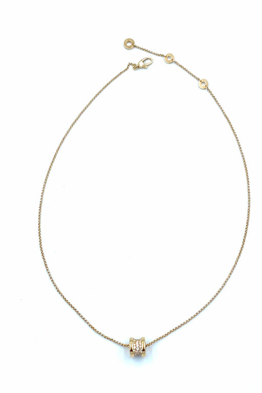 BVLGARI necklace. BZero1 collection, rose gold and diamond necklace 58 Facettes
