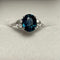 Bague Bague Saphir ovale 2.27ct Diamants 58 Facettes