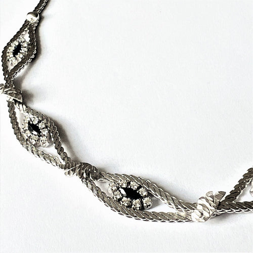 Collier Collier Saphirs Diamants Or blanc 58 Facettes 20400000676