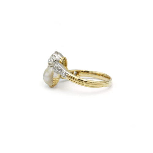 Bague Bague diamants & perle 58 Facettes 230155R