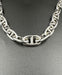 HERMÈS bracelet. “Chaîne d’Ancre” collection, rare 925/00 silver drop necklace 58 Facettes