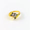 Bague 53 Bague Toi et Moi Or Jaune Perles de Culture et Saphir 58 Facettes 20400000621