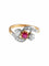 Bague Bague ancienne trilogie rubis diamants 58 Facettes