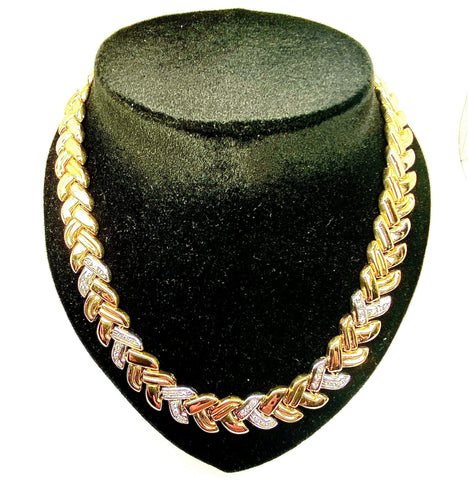 Collier Collier 2 ors Diamants 58 Facettes AB238