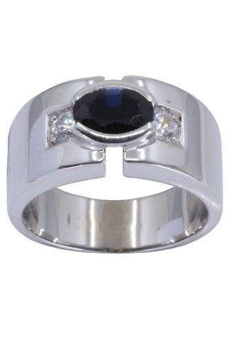 Bague Bague moderne saphir et diamants 58 Facettes 061231