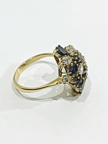 Bague Bague Or Diamants Et Saphirs 58 Facettes 3089/1