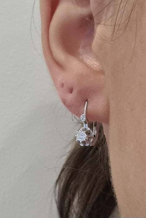 Boucles d'oreilles Mono boucle d'oreille Or blanc Diamant 58 Facettes