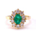 Ring 52.5 Daisy, emerald and diamond ring 58 Facettes Fil/Em