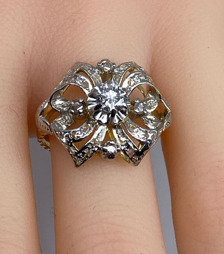 Bague Bague style Napoléon lll , Diamants 58 Facettes