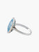 Ring 51.5 Art Deco ring White gold Synthetic sapphire Diamonds 58 Facettes