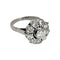 Bague 53 Bague or blanc marguerite diamants 58 Facettes 1-1185/2